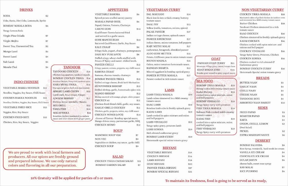 Bombay Kitchen Menu image 1